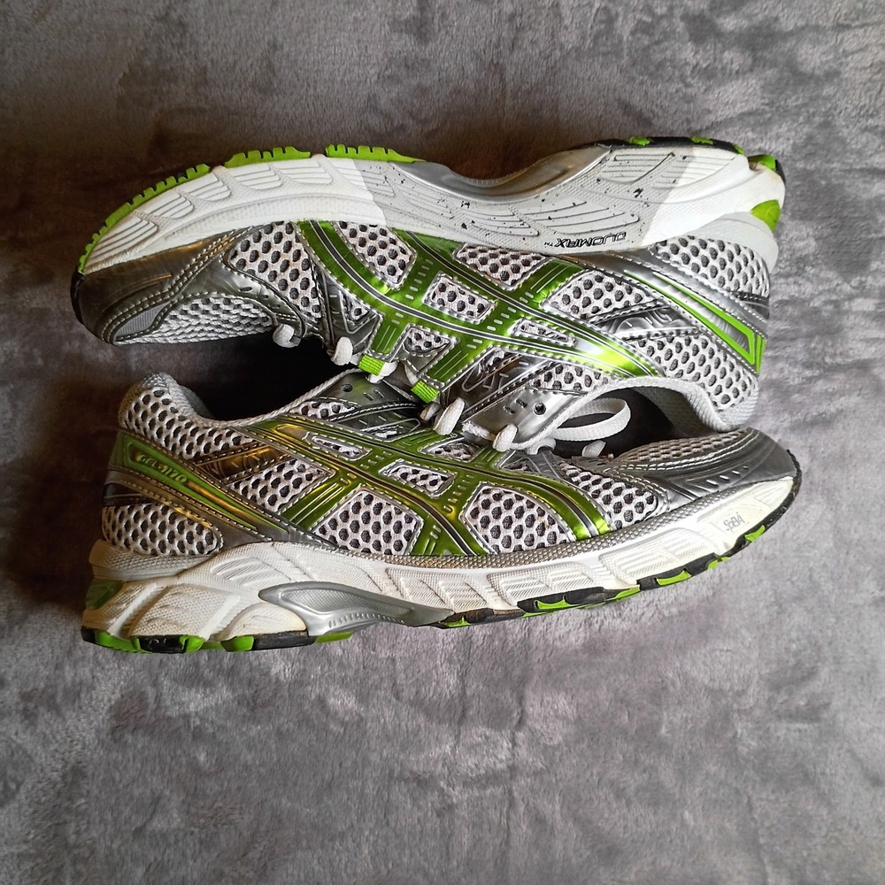 Asics Gel-1170 Silver Lime Green Running Shoes T1P5N Womens 7.5 Retro Y2K Sneake